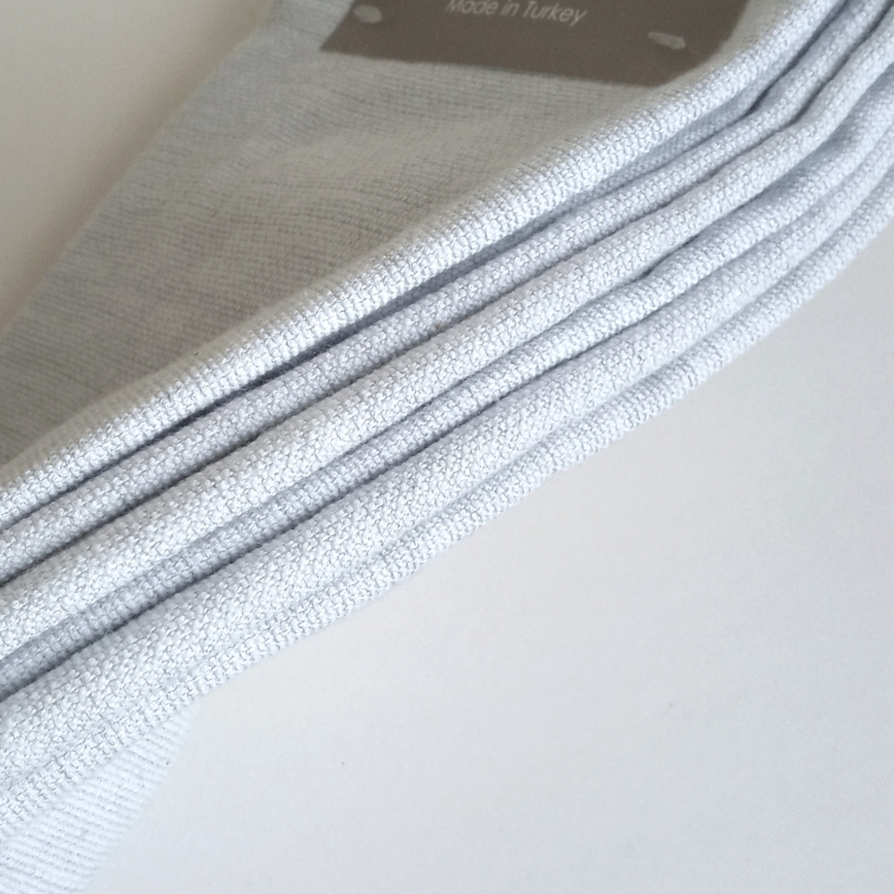 Ladinne Set Of 3 Oversized Light Gray Kitchen Towels 100% Turkish Cotton - Picture 4 of 5